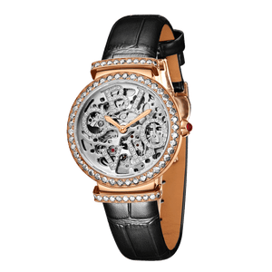 Rose Gold Diamond Women's Mechanical Watches Oblvlo BW-RSWB