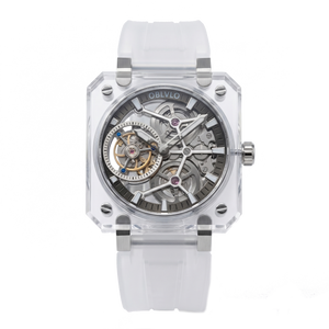 Affordable OBLVLO Men's Black Skeleton Tourbillon Watch - BR-TB-IBWR