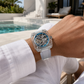 OBLVLO Full Sapphire Case Blue Tourbillon Skeleton Watch For Men - BR-TB-ILWR