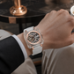 OBLVLO Affordable Luxury Rose Gold Skeleton Tourbillon Wrist Watch For Men - BR-TB-IPWR