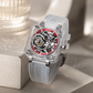OBLVLO High Quality Full Sapphire Red Skeleton Tourbillon Mechanical Watch - BR-TB-IRWR