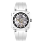 OBLVLO BRM Series - Black Dial & Full Sapphire Square Case Skeleton Mechanical Watch For Men's