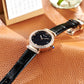 OBLVLO BW-S Rose Gold Starry Sky Dial Quartz Watches - Genuine Leather Strap Watches for Women