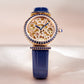 OBLVLO BW-PLL Rose Gold Case &  Blue Diamond watches for ladies