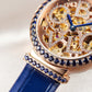 OBLVLO BW-PLL Rose Gold Case &  Blue Diamond watches for ladies
