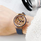 OBLVLO BW-PLL Rose Gold Case &  Blue Diamond watches for ladies