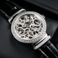 Luxury White Diamond Skeleton Watches For Ladies Oblvlo BW-SSWB