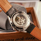 Men's Watch with Automatic Skeleton and Genuine Leather or Stainless Steel Band - OBLVLO CAM AR-SK