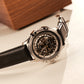 Men's Watch with Automatic Skeleton and Genuine Leather or Stainless Steel Band - OBLVLO CAM AR-SK