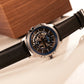 OBLVLO CAM AR-SK Men's Automatic Watch with Mechanical Movement and Skeleton Dial