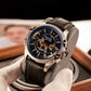 OBLVLO CAM AR-SK Men's Automatic Watch with Mechanical Movement and Skeleton Dial