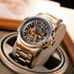 OBLVLO CAM AR-SK Men's Automatic Watch with Mechanical Movement and Skeleton Dial