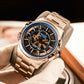 OBLVLO CAM AR-SK Men's Automatic Watch with Mechanical Movement and Skeleton Dial