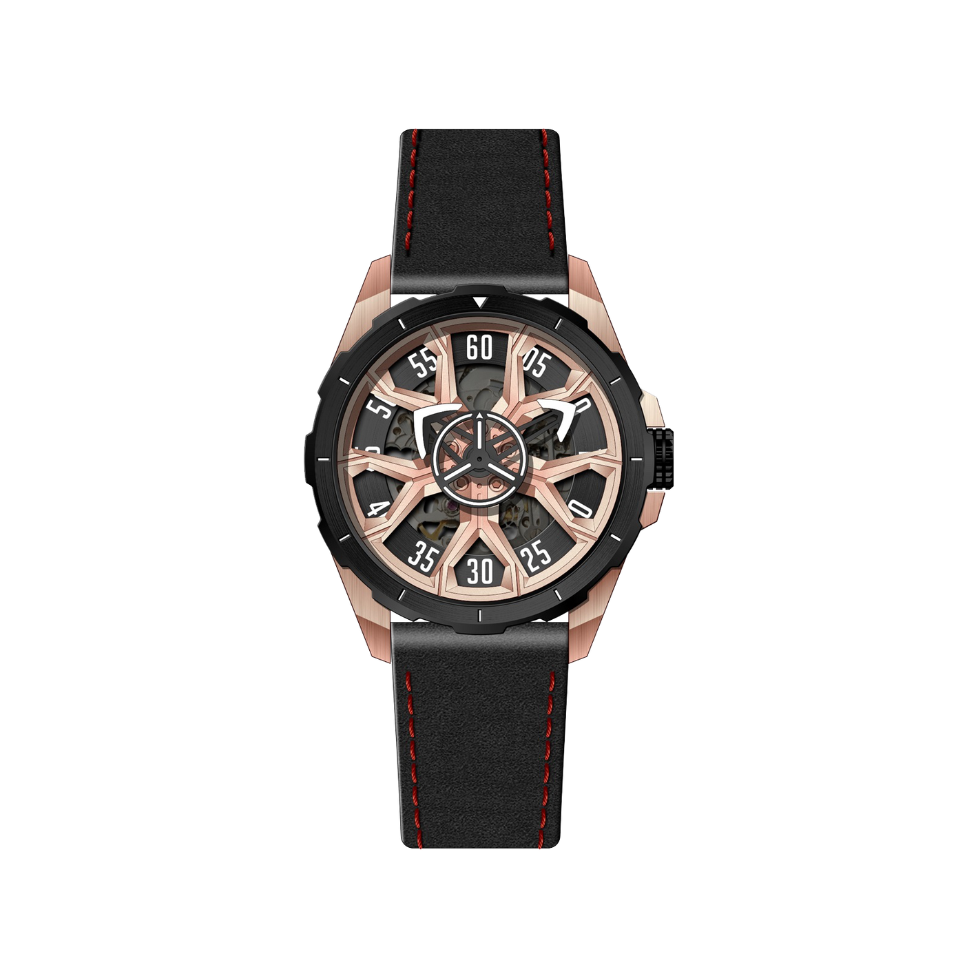 Affordable Luxury Unique Rose Gold Automatic Watches For Mens  - Oblvlo Design CAM-HUB TGB