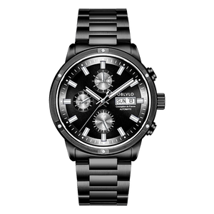Affordable Oblvlo Men Luxury Dress Watches Plated With Black PVD