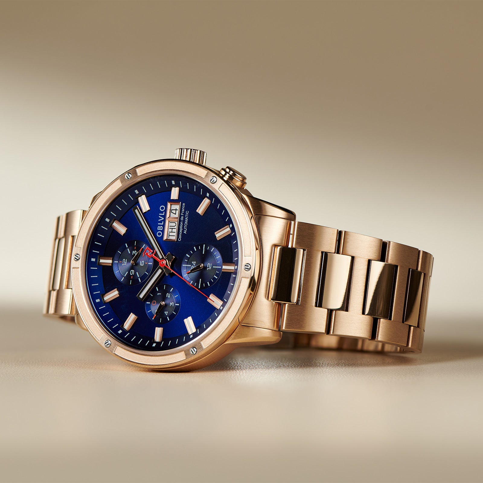 rose gold dress watch men Mens Rose Gold Tone Diamond Watch