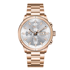 Luxury Oblvlo CM Series Rose Gold Automatic Chronographs Watches For Sale