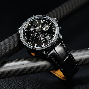 Luxury Automatic Chronograph Black PVD Watches - Oblvlo CM2 BBBL