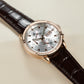 Luxury Rose Gold Automatic Chronograph Watch - Silver Dial Oblvlo CM2 PWW