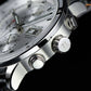 Affordable Automatic Chronograph Watches for men - Silver Dial Oblvlo CM2 YWB