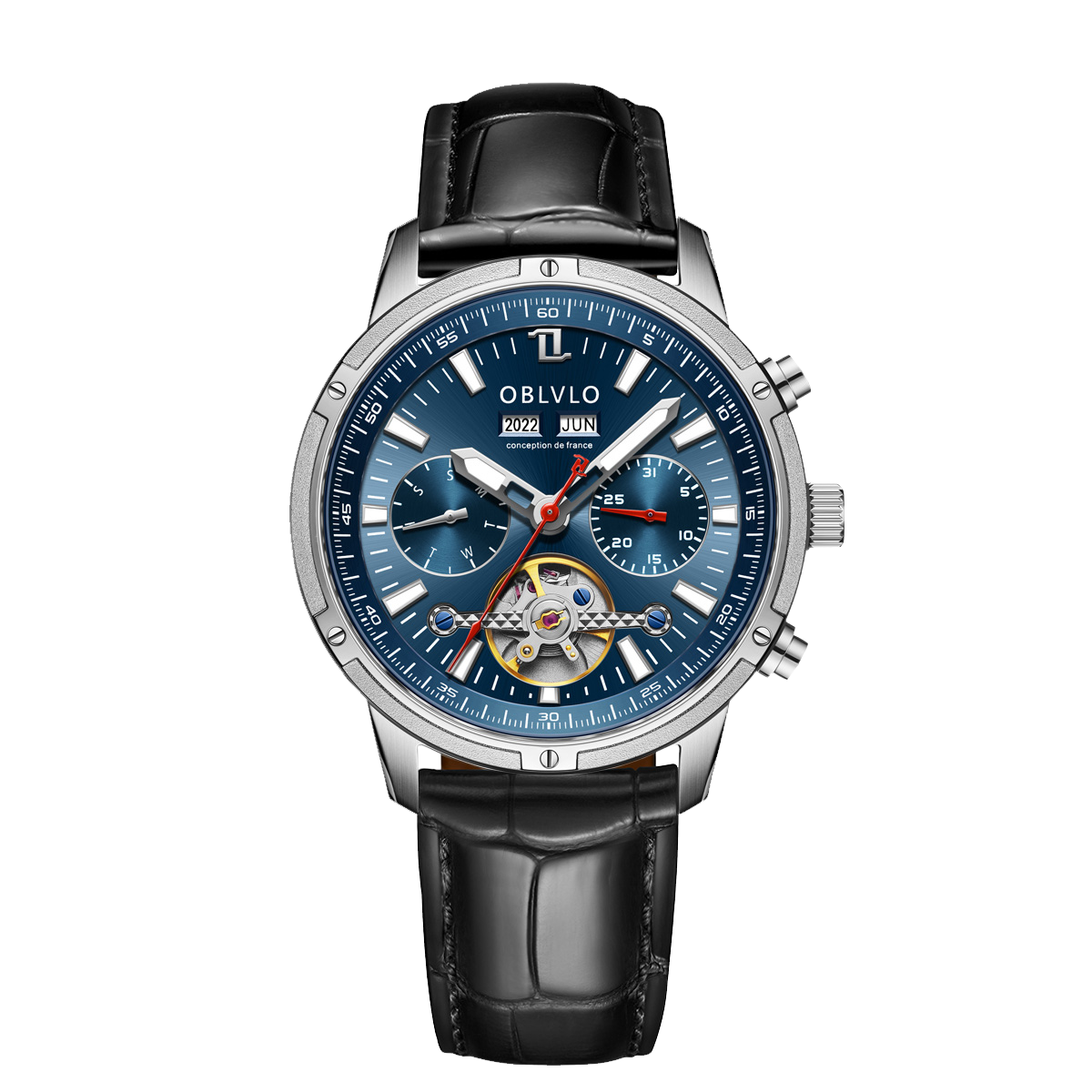 Oblvlo CMT Series Luxury Chronograph Automatic Watches For Men