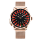 Rose Gold OBLVLO CSM-CA Men's Casino Roulette Wheel Watch - Mechanical Automatic Luxury Gambling Wristwatch
