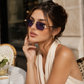 OBLVLO OBL-801-G: Unisex Luxus Retro Lila Spiegel 400 UV-Schutz Business Sonnenbrille für Herren & Damen