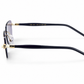 OBLVLO OBL-801-G: Unisex Luxus Retro Lila Spiegel 400 UV-Schutz Business Sonnenbrille für Herren & Damen