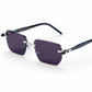 OBLVLO OBL-801-S: Luxuriöse Retro-Sonnenbrille mit rechteckigen, violetten Gläsern für Damen und Herren, 400 UV-Schutz
