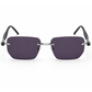 OBLVLO OBL-801-S: Luxuriöse Retro-Sonnenbrille mit rechteckigen, violetten Gläsern für Damen und Herren, 400 UV-Schutz