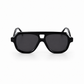 OBLVLO OBL-901: Luxuriöse schwarze quadratische Sonnenbrille für Herren, polarisierte Nylon-Fashion-Sonnenbrille, 400 UV-Schutz