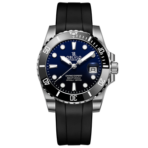 Luxury Classic Mens Automatic Dive Watches Under $500 - Oblvlo Design DM-SIM YLL