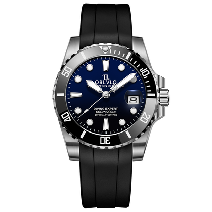 Luxury Classic Mens Automatic Dive Watches Under $500 - Oblvlo Design DM-SIM YLL