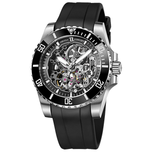 Best Affordable Luxury Automatic Skeleton Dive Watch Under $1000 - Oblvlo Design DM-S YLL