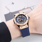 Rose Gold OBLVLO HM-GT Analog Miyato Automatic Waterproof Watches for Mens with Rubber Strap Luminous Easy Reader Dial