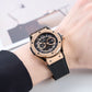 OBLVLO HM-GT - Mens Rose Gold Case Miyato Automatic Watch for Men with Date Luminous Fashion Wristwatch