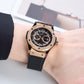 OBLVLO HM-GT - Mens Rose Gold Case Miyato Automatic Watch for Men with Date Luminous Fashion Wristwatch