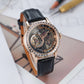 OBLVLO VMQ Series - Affordable Luxury Rose Gold / Zirconia Case Mens Automatic Tourbillon Style Dial Dress Watches