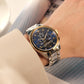 Affordable Luxury Yellow Gold Case & Blue Day Date Dial Automatic Watches - Reef Tiger RGA8235