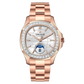 OBLVLO FM-SL-DD-D Rose Gold 39mm Square & White Dial Automatic Moonphase Business Wrist Watches