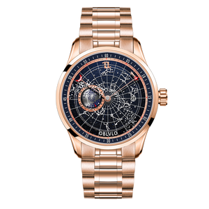 Best Luxury Starry Sky Rose Gold Automatic Dress Watches - Oblvlo GC-SW PLP