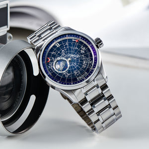 Affordable Luxury Blue Starry Sky Automatic Steel Dress Watches - Oblvlo GC-SW-YLY