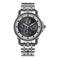OBLVLO GCM-MUT - Men's Luxury Black Zirconia Bezel & Dial Multifunction Moon Phase Style Automatic Mechanical Watch