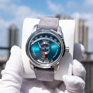 OBLVLO X GEARMAGUS MS07 Racing Time Blue Dial Watch - Sellita SW200 Automatic Movement