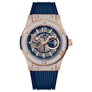 Rose Gold OBLVLO HM-GT Analog Miyato Automatic Waterproof Watches for Mens with Rubber Strap Luminous Easy Reader Dial