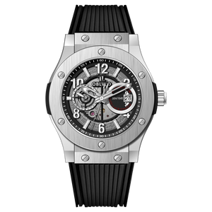 OBLVLO HM-GT Miyato Automatic Movement Watch - Rubber Strap & Date Luminous Fashion Watch