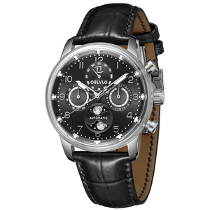 OBLVLO IM MUT-MP Mens Luxury Classic Moon Phase Style Dress Watch