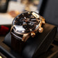 Affordable Luxury Rose Gold Chronograph Automatic Pilot Watch For Men - Oblvlo Design IM-MU PBB