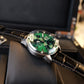 Luxury Vintage Green Dial - Oblvlo Design IM-MU YGB Chronograph Pilot Watch For Men