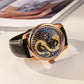 Affordable Automatic Rose Gold Chinese Dragon Skeleton Watches from JM Dragon Series